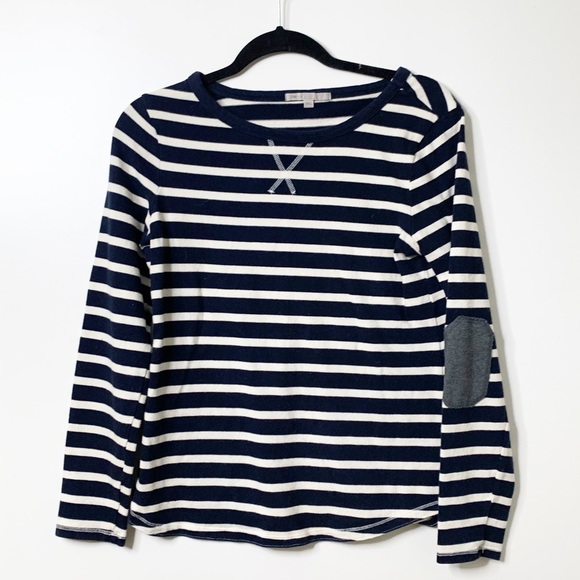 GAP Tops - Gap Navy Blue and White Stripe Pullover Size Small